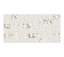 Декоративная панель пвх Центурион 960x480 (граненый прямоугольник белая ракушка; 3 мм; 1 шт.) 61967 