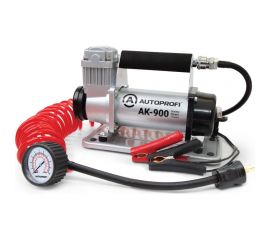 Воздушный компрессор AUTOPROFI 90 л./мин, 12v/30a, 350w, шланг 5 м., шнур питания 3 м., питание от акб, клапан для регулир. давления, воздушный фильтр, набор из 4-х переходников для надувн.  