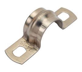 Двухлапковая металлическая скоба FORTISFLEX СМД INOX 14-15 мм 80983 