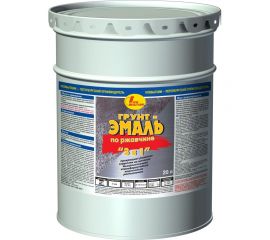 Грунт-эмаль по ржавчине 3 в 1 НОВБЫТХИМ темно-серая евроведро 20 л 1113 