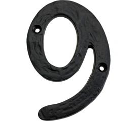 Цифра Левша L.Baskerville LB-MI-315-9 черная У2-5399.Ч 