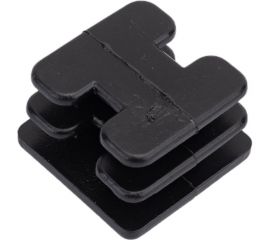Внутренняя заглушка для трубы Tech-Krep 25x25 мм, черный пластик, 4 шт. пакет 155030 
