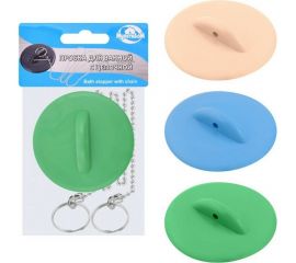 Пробка для ванной МУЛЬТИДОМ с цепочкой Колор МГ34-4 