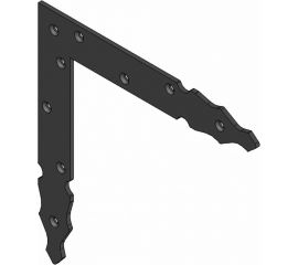 Декоративный угол Amig готика, черный, IZ правый 8510-300х240х4 (IZ) 