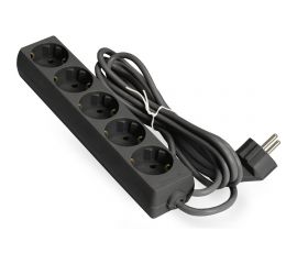 Удлинитель ExeGate ECE-5-3B 5 евророзетки с заземлением, 3м, черный 285822 