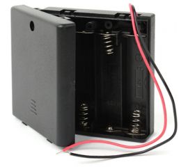 Отсек для элементов питания Robiton Bh4xAA/switch с выключателем и двумя проводами PH1 13127 