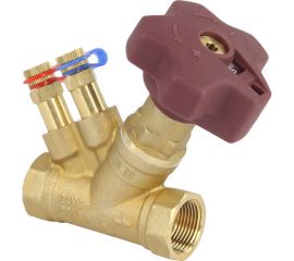 Балансировочный латунный клапан DN.ru КБЛР-020-16 усиленный Ду20 Ру16, L=84 мм, муфтовый D080-00502 