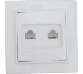 Розетка EKF Минск, RJ-45, 2-местная, СП, белая, SQERK02-035-10 