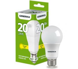 Светодиодная лампа GENERICA A60 груша 20Вт 230В 3000К E27 LL-A60-20-230-30-E27-G 