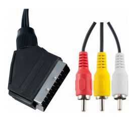 Кабель PERFEO SCART вилка - 3 RCA вилка, 2 м. 30003908 