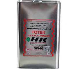 Синтетическое моторное масло 100% PAO ТОТЕК Астра Робот HR SAE 5W40, 4 л HR540004 