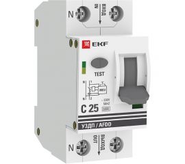 Устройство защиты от дугового пробоя EKF PROxima 1P+N, 25А, 6 кА, УЗДП afdd-2-25C-pro 