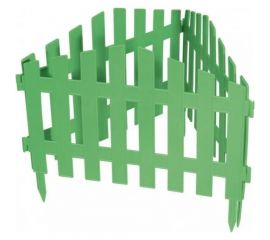 Садовое ограждение ПОЛИМЕРСАД Забор декоративный №5, зелёное, 7 шт. ПС-ЗД5-зел 