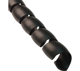 Спиральная пластиковая защита SG PARLMU -24-C11, полипропилен, размер 24, выпуклая поверхность, цвет черный, длина 1 м PR0600400 