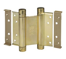 Барная пружинная петля двойного действия ALDEGHI LUIGI SPA 100х37х33 мм, цвет: латунь, к-т: 2 шт + ключ с декоративными шурупами 101AO100B2 