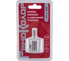 Коронка алмазная по стеклу и керамограниту (32x55 мм; цилиндрический хвостовик) РемоКолор 35-4-232 