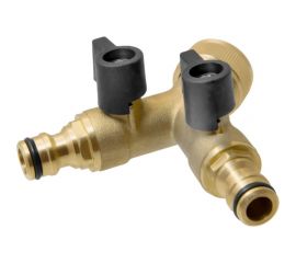 Распределитель 2-х канальный с подключением 3/4"", латунь MasterProf ДС.071471 
