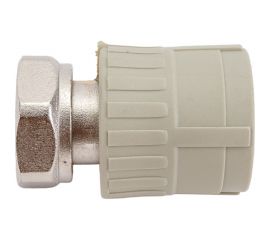 Муфта RTP с накидной гайкой на металлическом штуцере, внутренняя резьба, D25х3/4 мм, серая 15825 