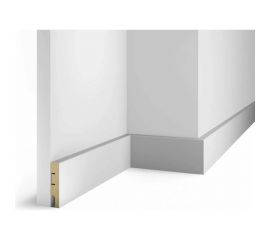 Плинтус COSCA DECOR AP79 под покраску, белый, 80x16x2400 мм, МДФ, с пазом СПБ103244 