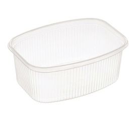 Одноразовый контейнер ЮПЛАСТ 500 мл, комплект 100 шт., без крышки, 138x102 мм, прозрачные, пп 607536 