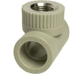 Комбинированный тройник VRT внутренняя 25х1/2х25 EVER plast, серый, Россия 538385 