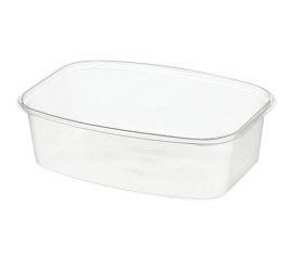 Одноразовый контейнер ЮПЛАСТ 350 мл, без крышки, 138x102 мм, прозрачные, ПП, комплект 100 шт. 607535 