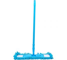 Швабра для пола PERFECTO LINEA Solid с насадкой из шенилла, голубая 43-492032 