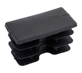 Внутренняя заглушка для трубы Tech-Krep 20x40 мм, черный пластик, 4 шт. пакет 150031 