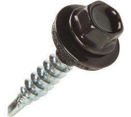 Кровельный саморез STARFIX 4,8x19 мм, цинк, шайба с прокладкой, PT3, RAL 8017, 100 шт. SMP2-66086-100 