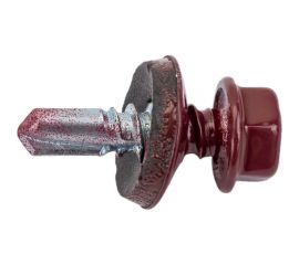 Кровельный саморез КРЕП-КОМП 5,5x19 RAL3005, красное вино К, 250 шт., насадка 8/9 ск55193005кф-У 