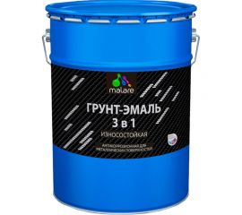 Грунт-Эмаль MALARE 3 в 1 по ржавчине, полуматовая, темно-серый, 20 кг 7930085244200 