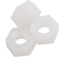 Шестигранная полиамидная (пластиковая) гайка DINFIX DIN 555, М3, 250 шт. 00-00001749 
