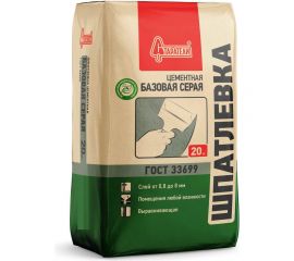 Шпатлевка цементная Старатели Базовая серая 20 кг 3277/3470 