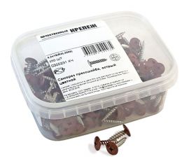 Прессшайба Качественный КРЕПЕЖ 4.2х19 мм, красная окись RAL 3009, острая, 250 шт 0300231 КЧ 