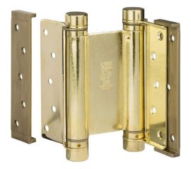 Барная пружинная петля двойного действия ALDEGHI LUIGI SPA 148х50х42 мм, цвет: латунь, к-т: 2 шт + ключ с декоративными шурупами 101AO150B 