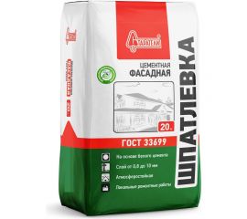 Цементная шпатлевка Старатели Фасадная 20 кг 3277/2549 