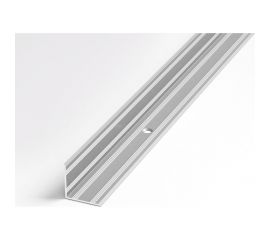 Порог угловой внутренний алюминиевый ЛУКА (20x20 мм, 1,8 м, Серебро) УТ000003097 