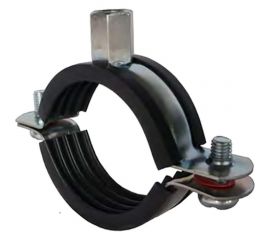Хомут с резиновой прокладкой и комбинированной гайкой Sinikon М8/М10, 4"" (106-111) СИНИКОН KM400K.R 