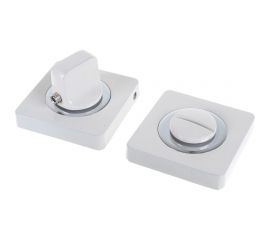 Квадратная завертка к ручкам RENZ белый/хром INBK 02 W/CP 