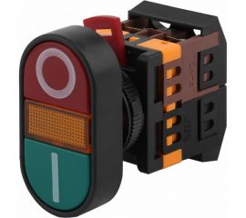 Кнопка ЭРА APBB22N, IO d22мм неон, 240В, 1з+1р 10/400/3200 Б0045624 