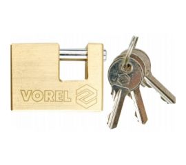 Стержневой навесной замок латунный VOREL 90 мм 77213 