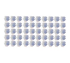 Трикотажные перчатки КОРДЛЕНД хлопок, 5-ти нитка, белые, 50 пар, 10-й класс, M, 45-47 гр, ПВХ точка PER-00032.50 