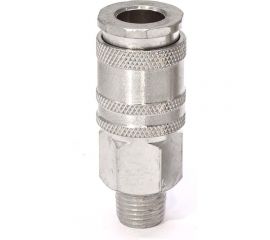 Пневморозетка быстроразъёмная универсальная с наружной резьбой 1/4" М PI TOOLS 6903 