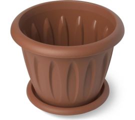 Горшок для растений Martika Фелиция терракотовый, 0.4л, диам. 105 мм, с поддонником С101Т 