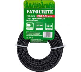 Леска для триммера нейлоновая (3 мм; 15 м) FAVOURITE FBT 3.0twist 