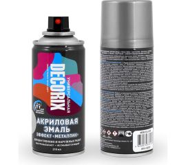 Аэрозольная эмаль Decorix (металлик; глянцевая; акриловая; серебро; 210 мл) 0111-03 DX 
