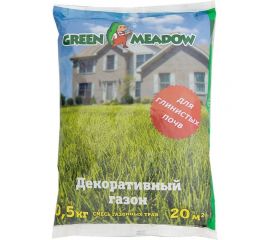 Семена газона GREEN MEADOW Декоративный газон для глинистых почв 0.5 кг 4607160331317 