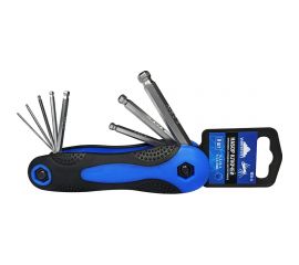 Набор имбусовых складных шестигранных ключей vertextools 1.5–8, 8 предметов 1634-8 