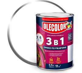 Грунт-эмаль по ржавчине OLECOLOR белый, 0.9 кг 4300005930 