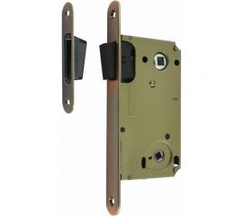 Корпус замка НОРА-М магнитный ригель 13М-90 мм ст.медь, под фиксатор, с отв.планкой 14918 